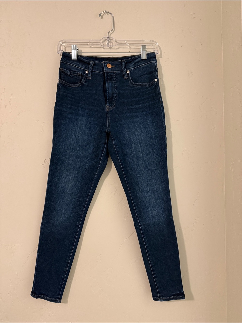 Express Dark Blue Women’s High-Rise Skinny Jeans